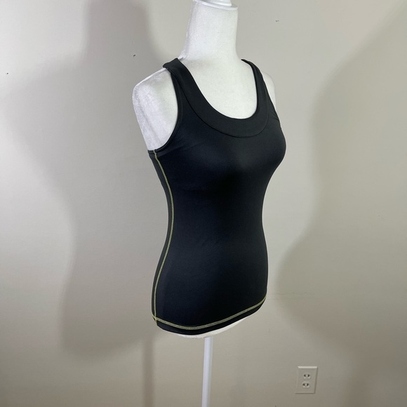 Tek Gear sz XS yoga top gray with lime green accents - Picture 1 of 11